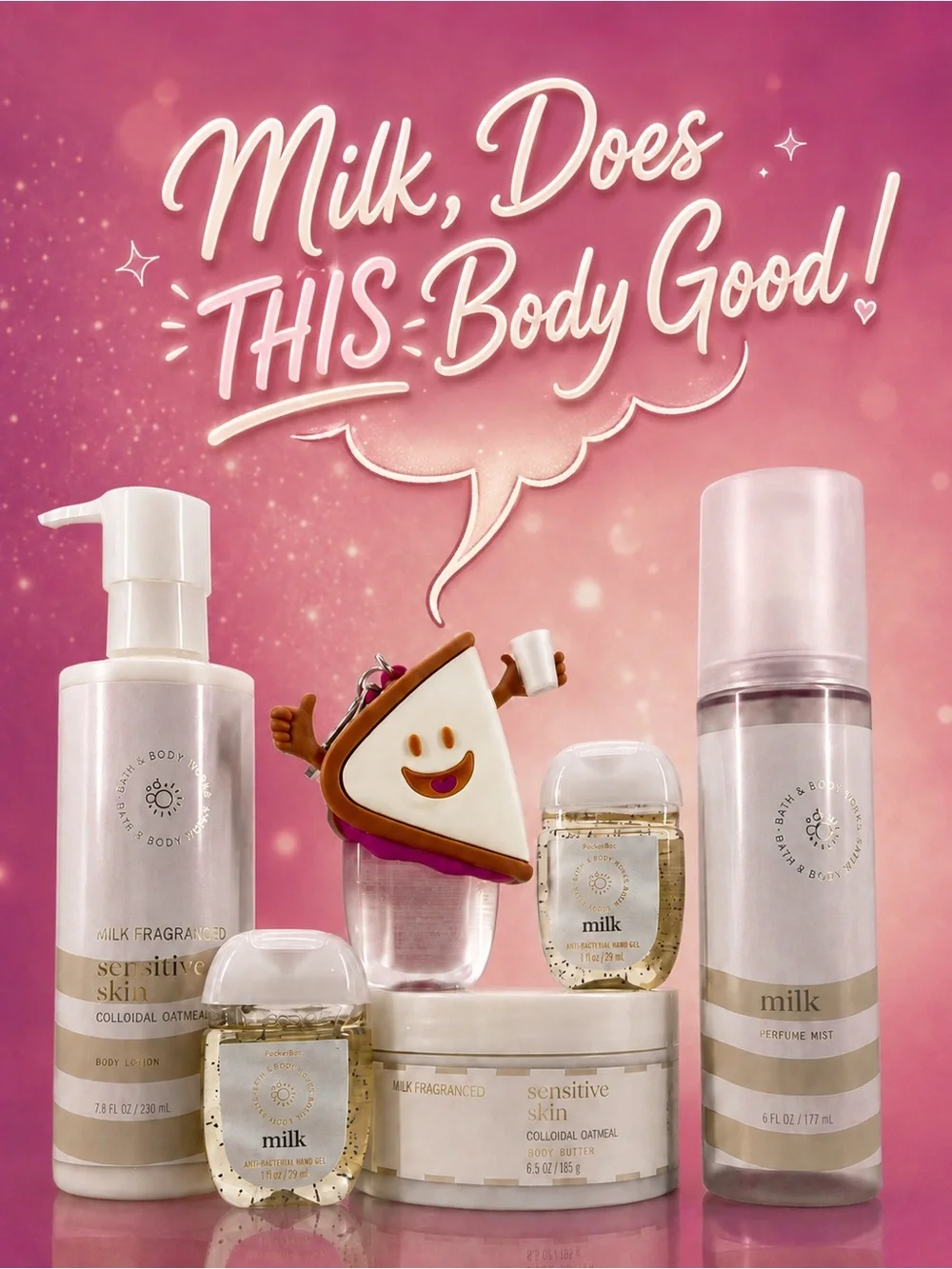 Bath & Body Works Milk Sensitive Skin PB&J 6pc Set